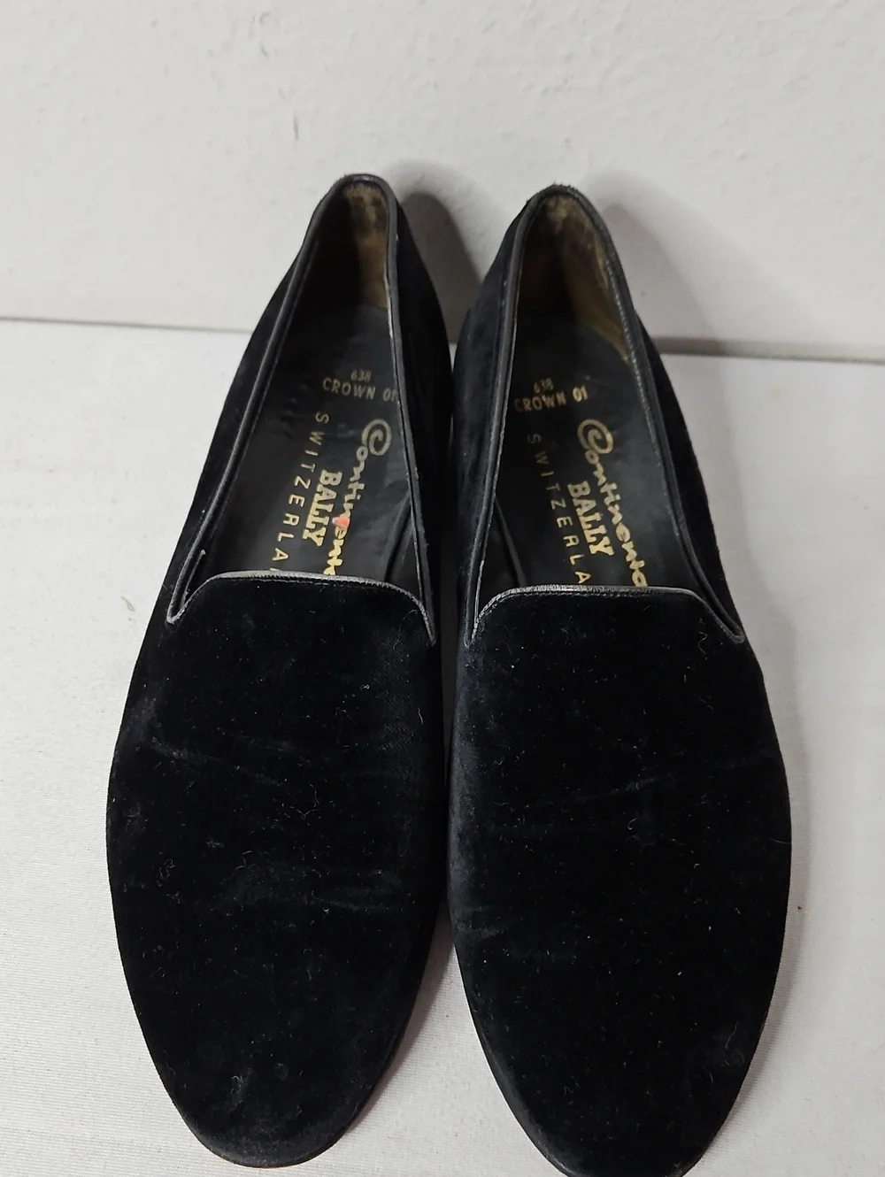 Vintage Bally Continental Black Suede Loafers Men's –Made in Switzerland